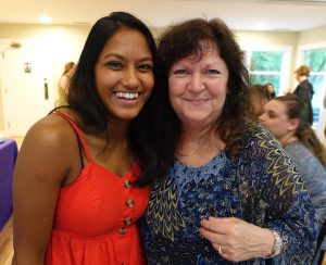 2019 MSTAR Student Punita Peketi and Mentor Sheryl Zimmerman at the program's kickoff dinner in June