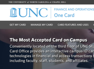 ONE Card website screenshot