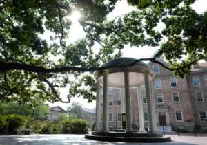 The University of North Carolina at Chapel Hill's iconic Old Well in summer is one sight you'll see around town.