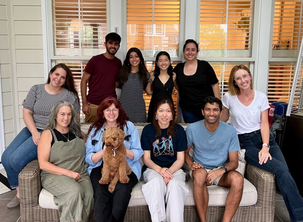 Group photo of lab members from July, 2022.