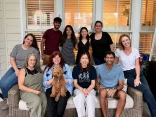Group photo of lab members from July, 2022.