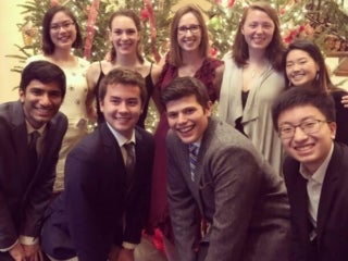Lab members attending annual Christmas party