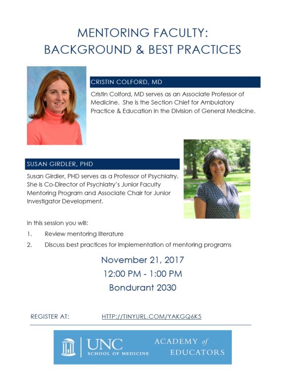 11.21.17 Mentoring Faculty: Background & Best Practices