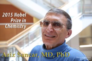 Aziz Sancar, MD, PhD (photo courtesy of Max Englund/UNC)