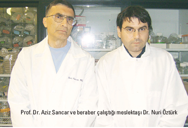 Aziz Sancar and postdoc, Nuri Ozturk