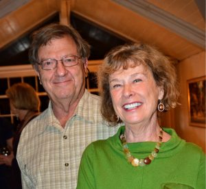 Photo of two of our alumni Barry VanWinkle PhD (1968) and Jeanie VanWinkle PhD (1967) standing in a cabin