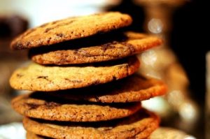 photo of cookies stacked up tall