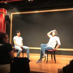 acting class for BIOCHEM 715 two people sitting Fall 2019