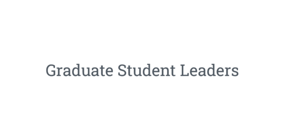text "graduate student leaders"
