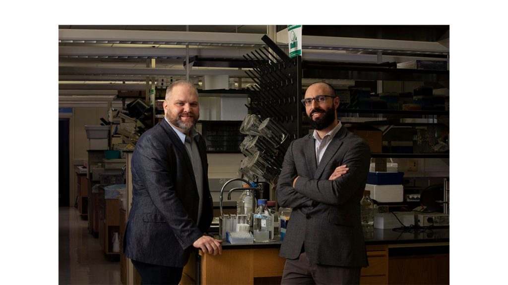 Jonathan Schisler and Todd Cohen study proteins