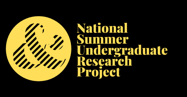 National Summer Undergraduate Research Project yellow text on black background