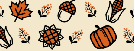 fall leaves acorn and pumpkins