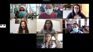 7 students on zoom call