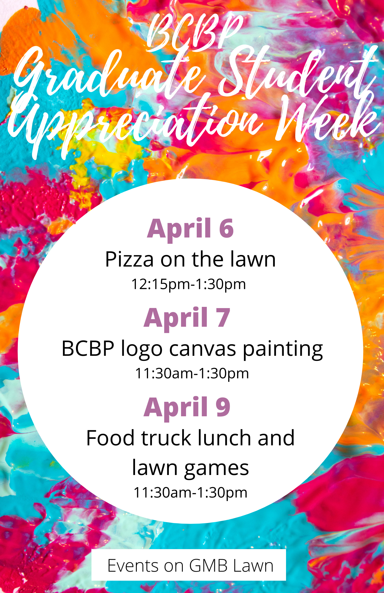 BCBP Graduate Student Appreciation Week all text in the post