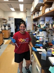 Juanita Limas in Cook Lab