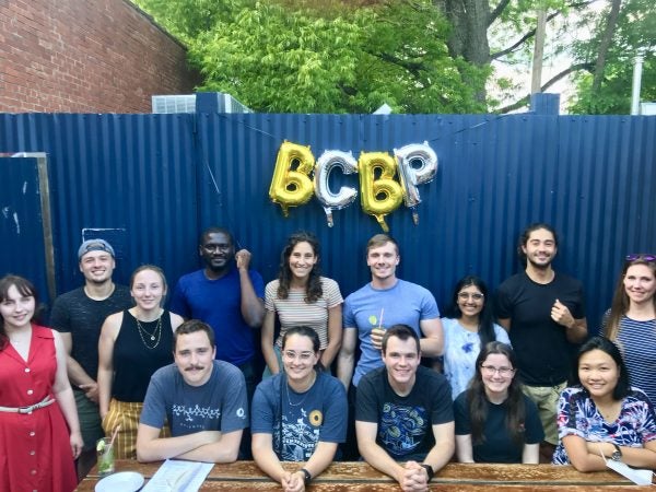 Luna's student event with 21 people sitting outside on May 28, 2021