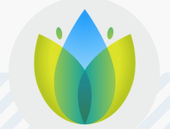 green and blue lotus flower logo for culture of health