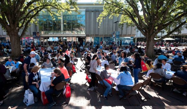 UNC Employees will come together for lunch outside the student stores