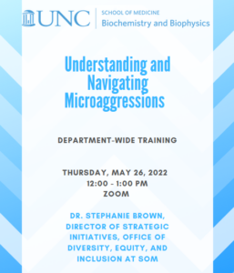  Understanding and Navigating Microaggressions flier, text in article