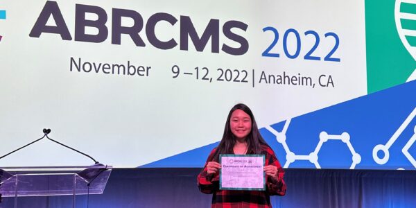 Phoebe Pak presentation award at conference 2022