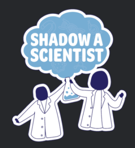 text "Shadow A Scientist" two labcoats