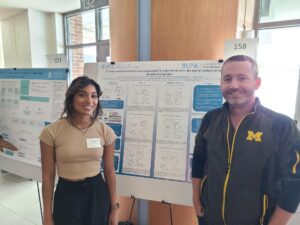 2023 Tanvi presenting a poster on the study at the Celebration of Undergraduate Research. 