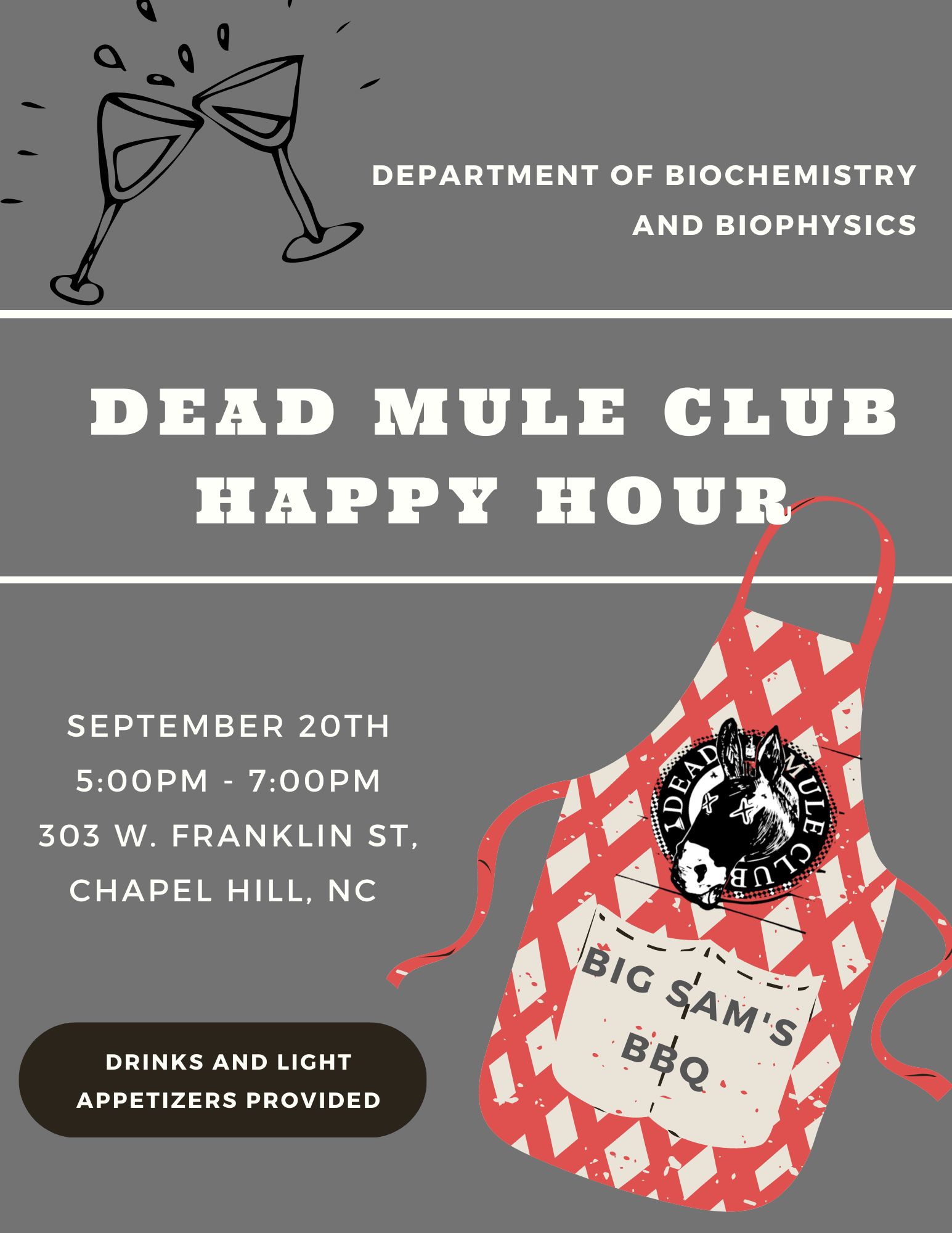 happy hour flier fall 2023 text details on website event
