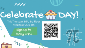 celebrate pi day on March 14 12.30pm