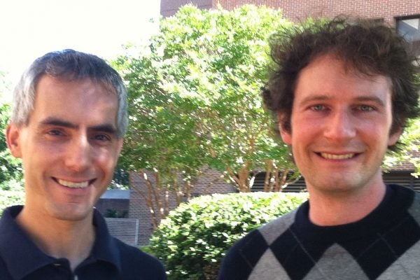 Ian King, at right, with Mark Zylka