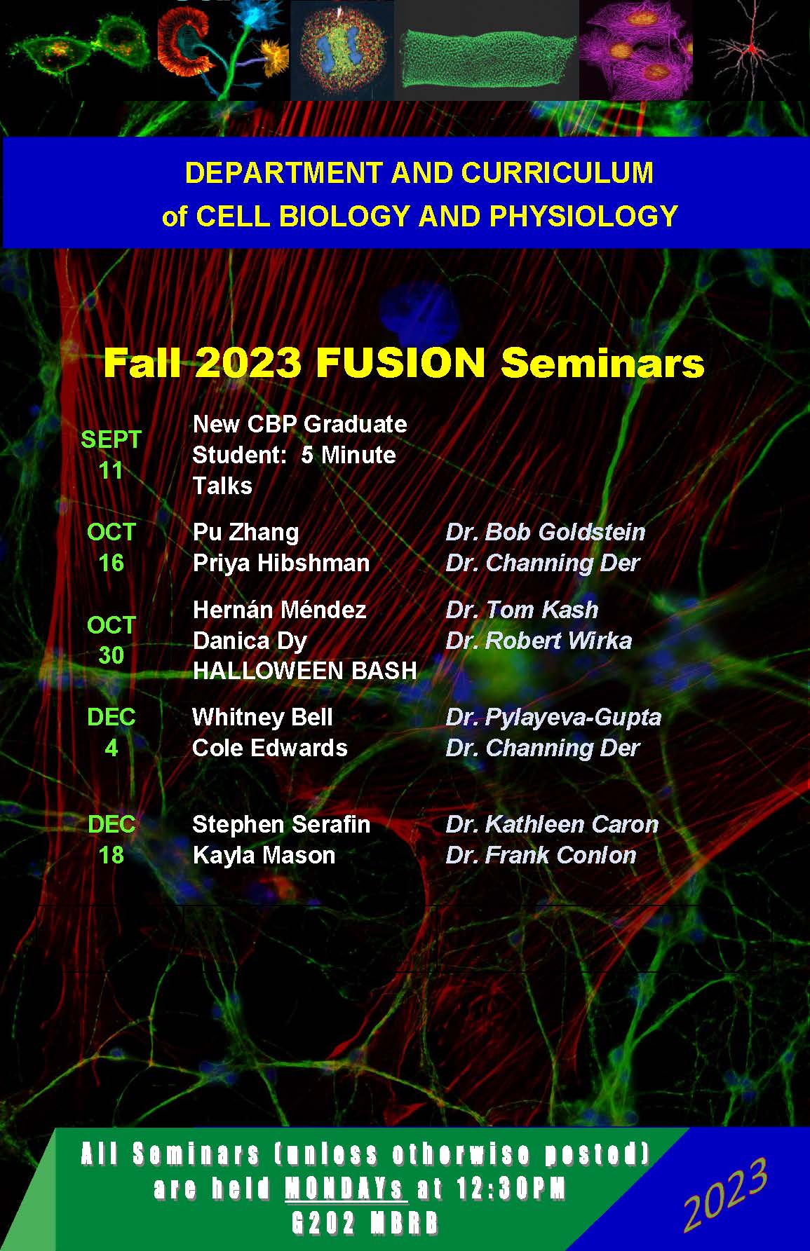 Fall 2023 Fusion Seminar Flyer