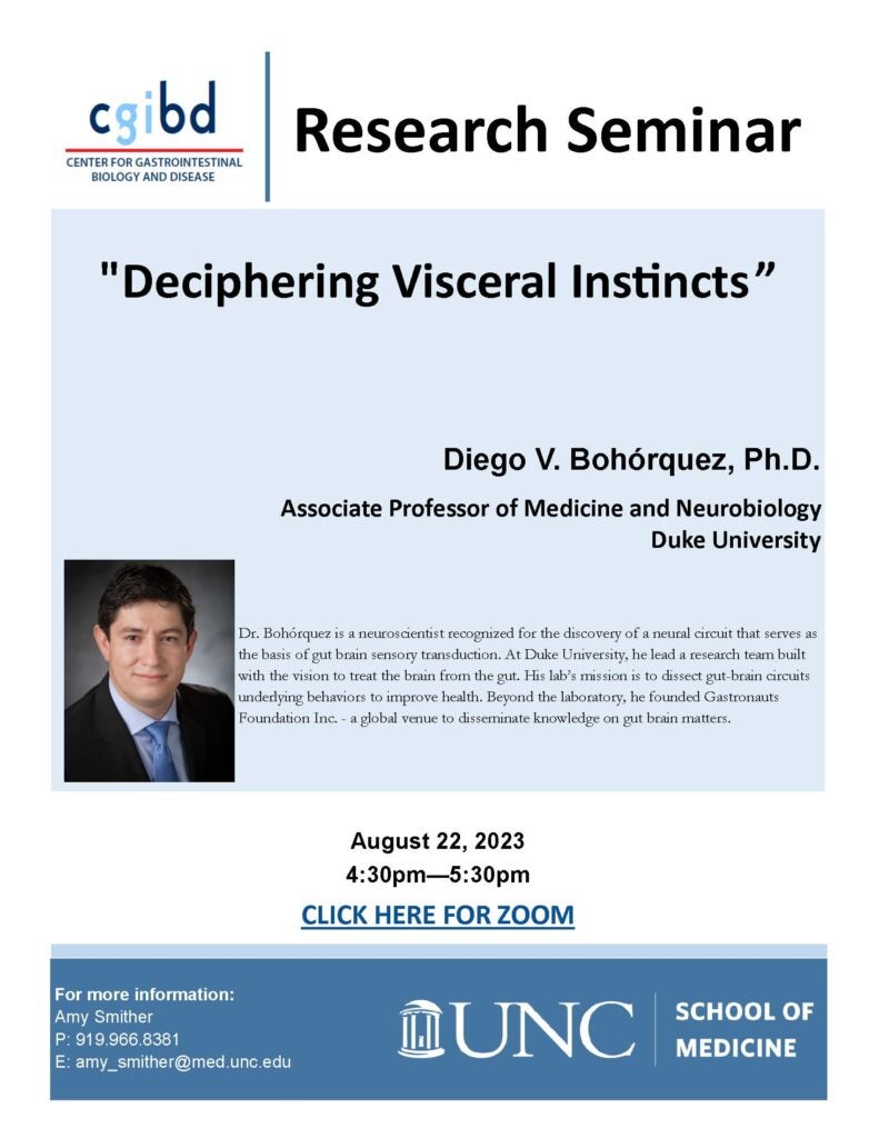 Cgibd Research Seminar Deciphering Visceral Instincts With Diego