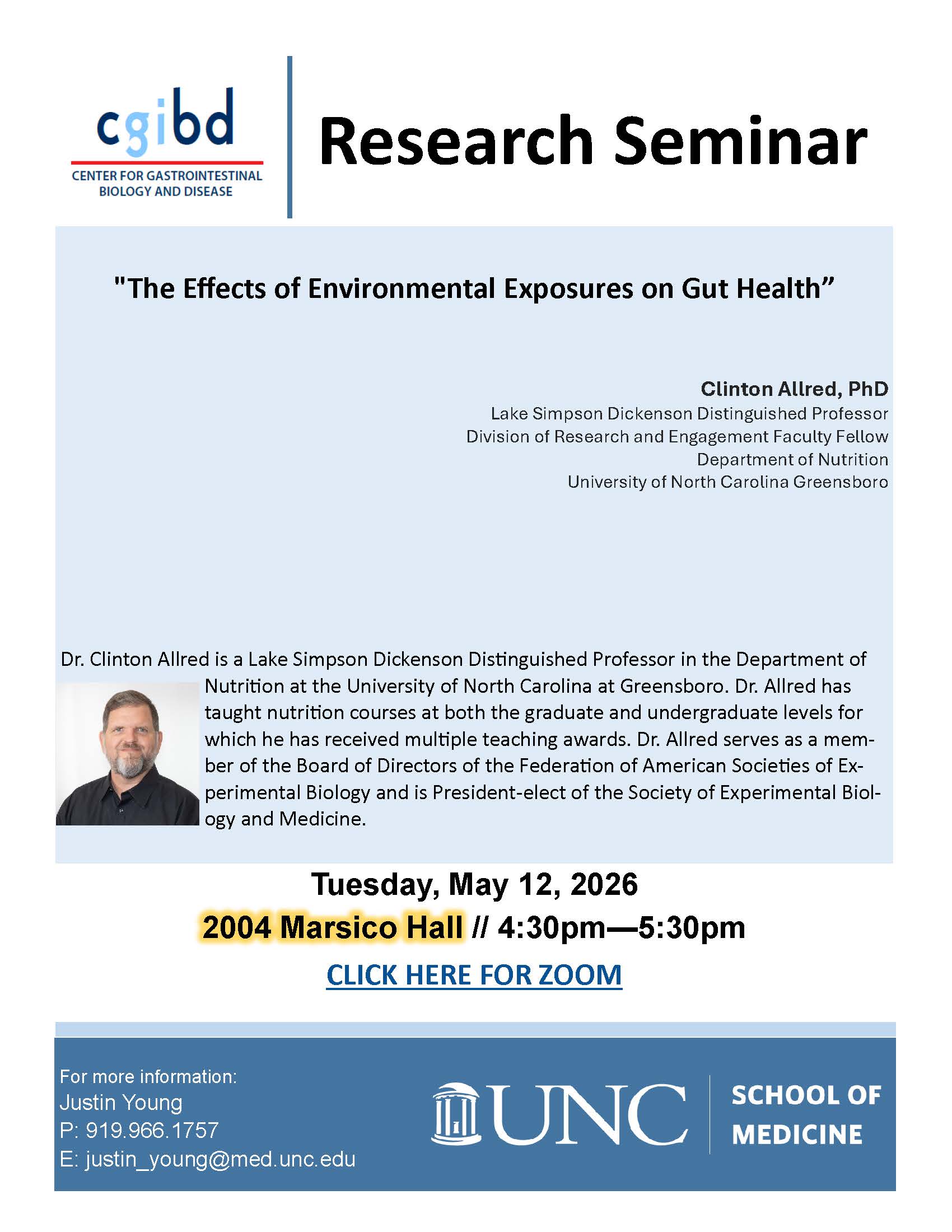 “The Effects of Environmental Exposures on Gut Health” with Clinton Allred, PhD