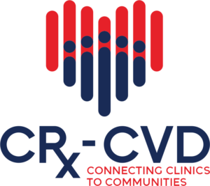 CRx-CVD logo: Connecting Clinics to Communities