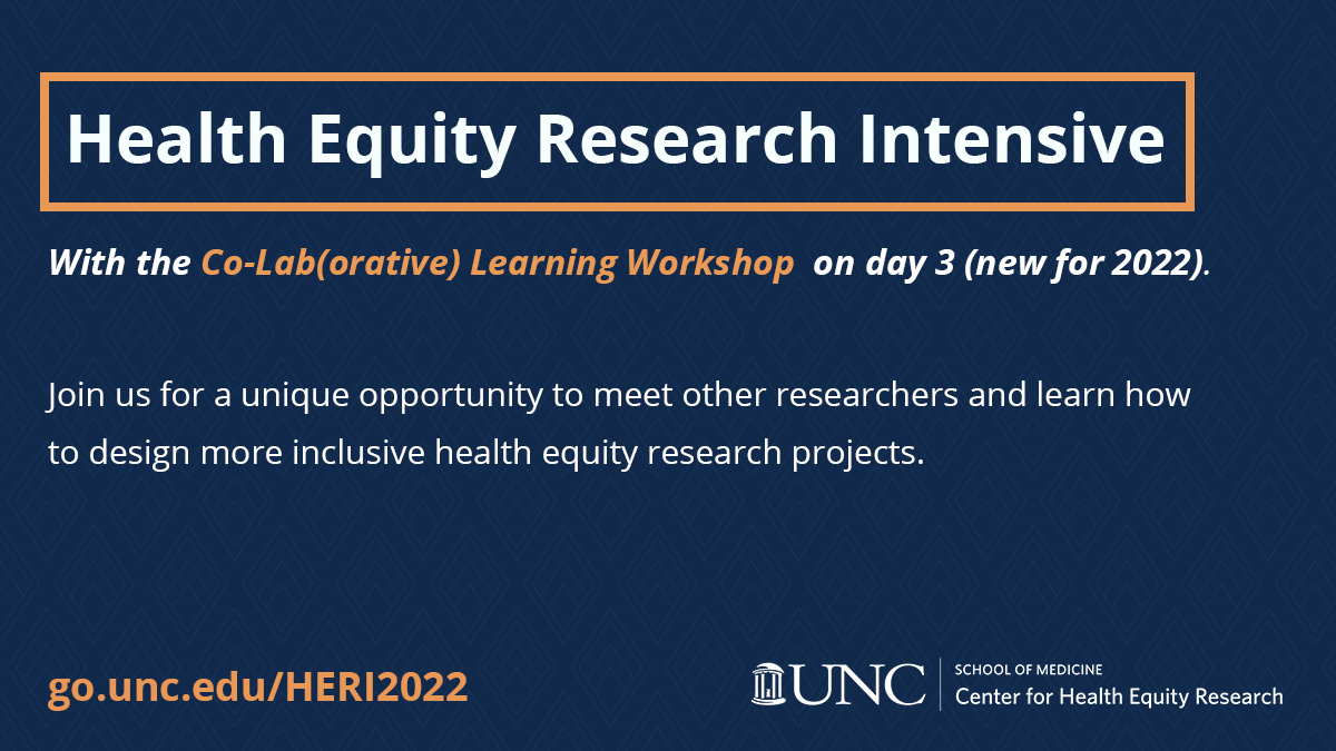 Banner for the Health Equity Research Intensive