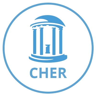 The UNC well in Carolina Blue on a white background in a Carolina Blue circle.