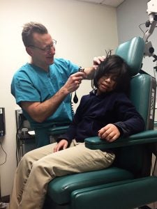 Dr. Zdanski and patient