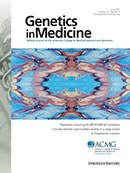 ACMG's Genetics in Medicine journal cover