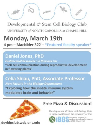 UNC Developmental & Stem Cell Biology Club -3-19-18