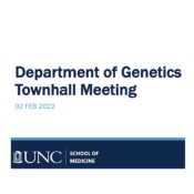 Genetics Town Hall February 2022