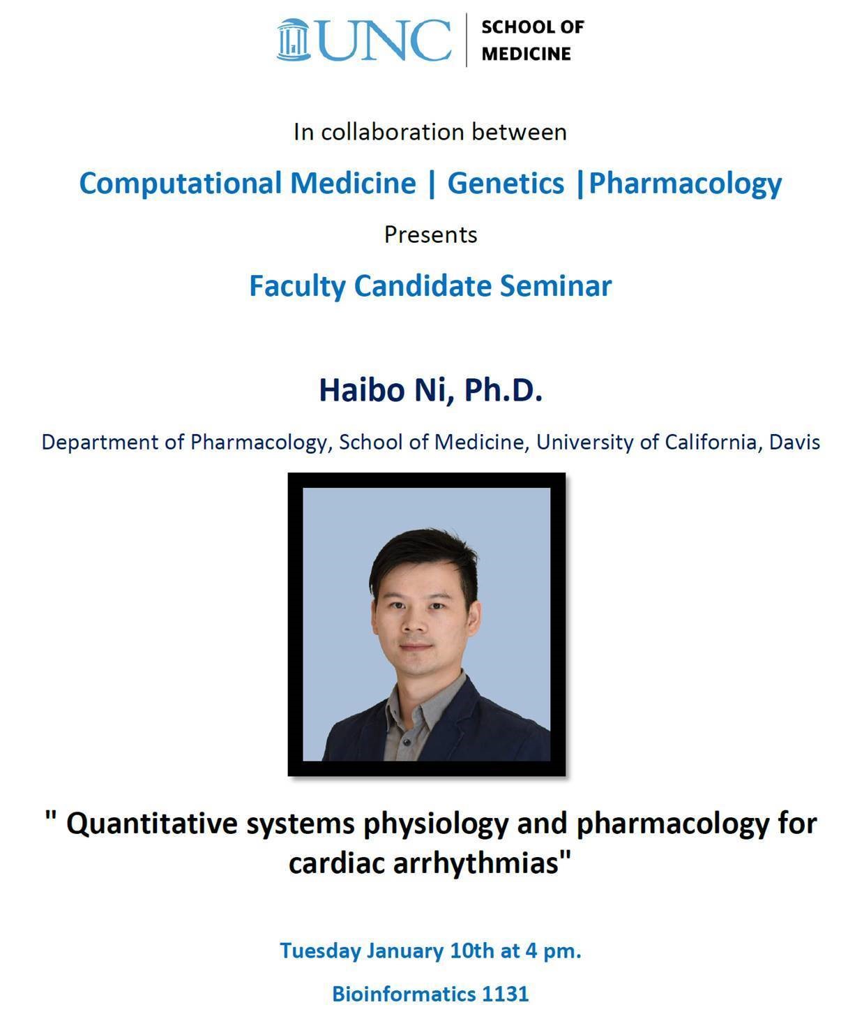 Computational Medicine Genetics Faculty Candidate Haibo Ni January 10 2023