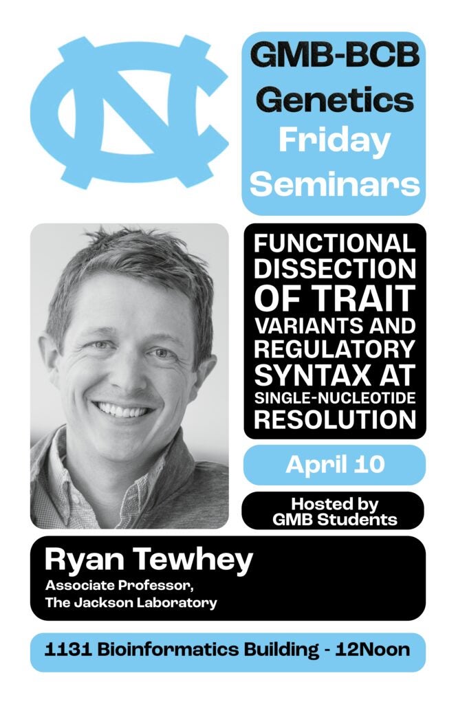 GMB BCB Friday Seminar Series April 10 Ryan Tewhey
