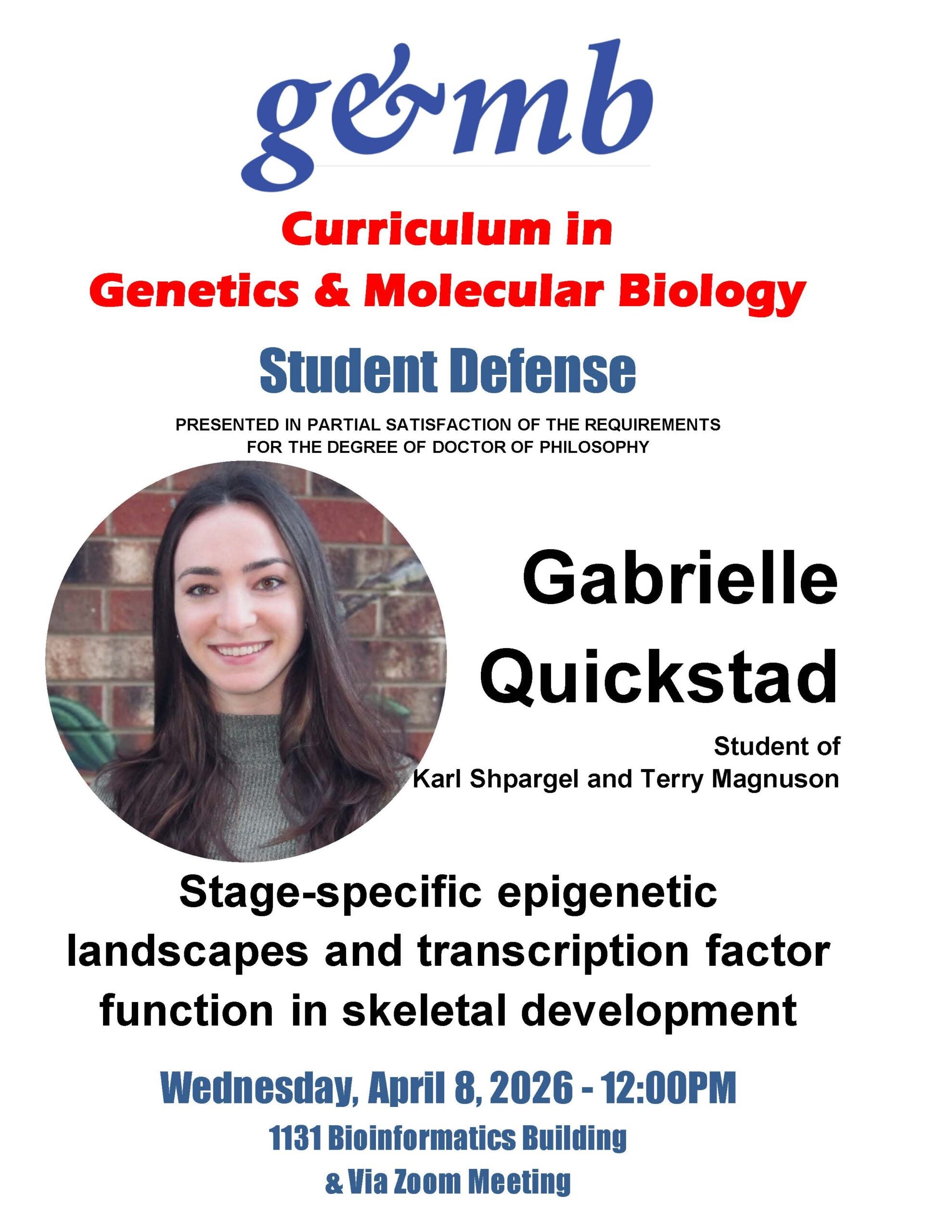 Gabrielle Quickstad_Defense Announcement 26 0408