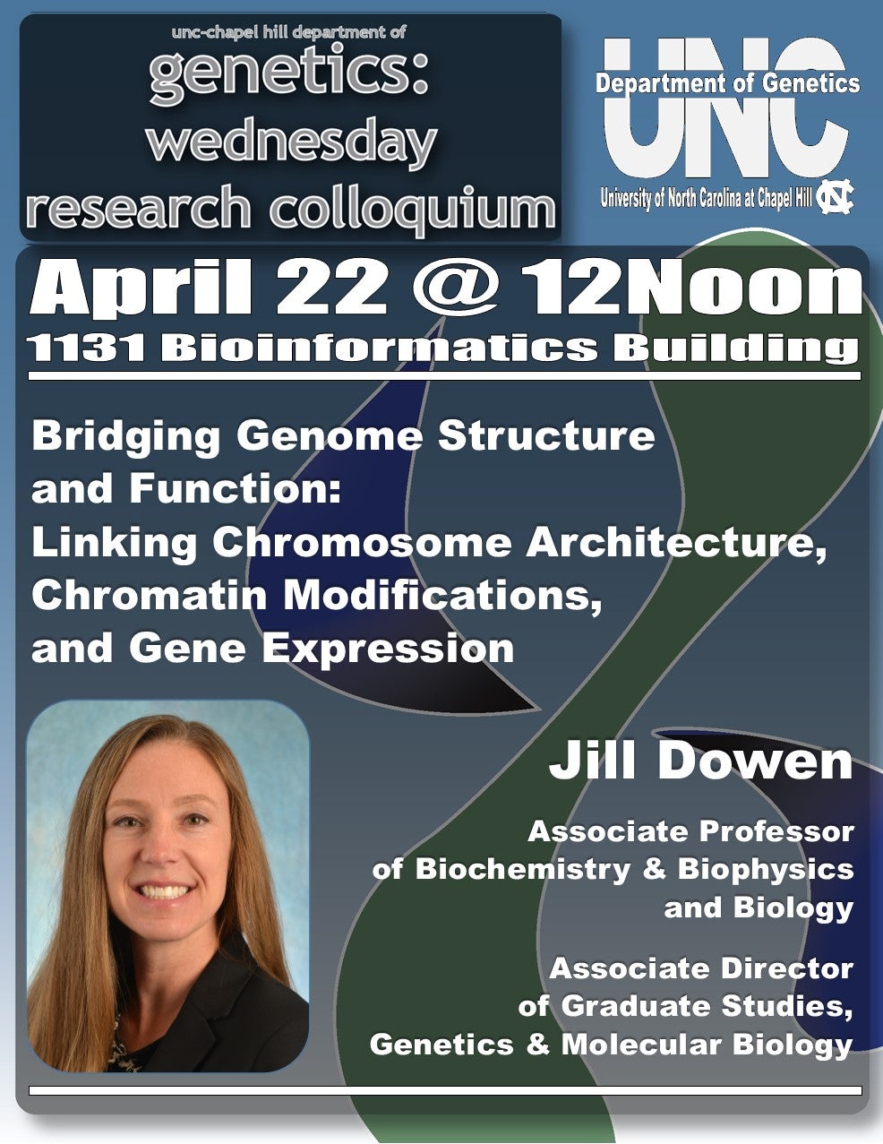 Genetics Colloquium_26 0422 Jill Dowen