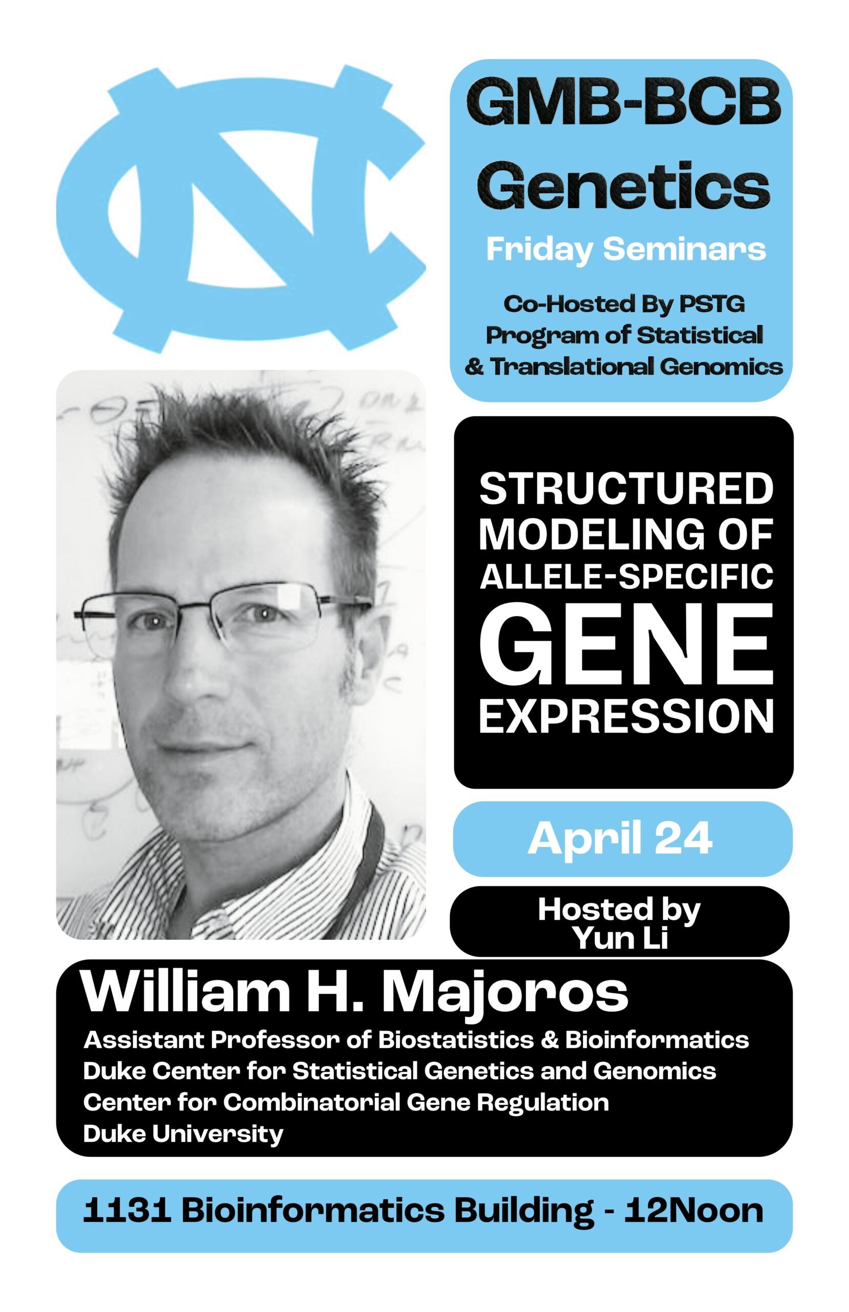 GMB BCB Friday Seminar Series April 24 2026 William H Majoros