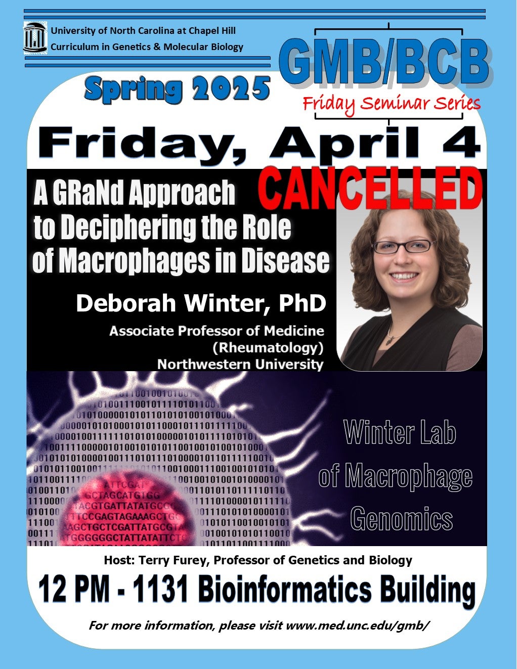 GMB BCB Seminars 25 0404 Deborah Winter CANCELLED