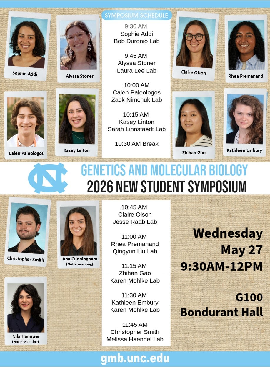 2026 UNC Chapel Hill GMB New Student Symposium