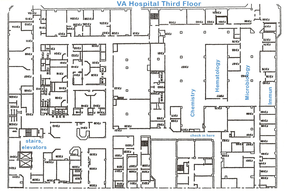map of VA Hospital Laboratories