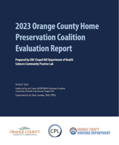 Cover page of 2023 Orange County Home Preservation Coalition Evaluation Report