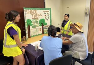 Interns share their research on street trees at Walk Fairview Day 2023