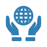 world in hands icon